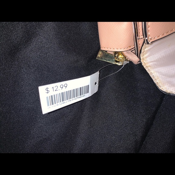 H&M blush makeup bag/ clutch zipper pocket and snap pocket NWT - Picture 8 of 9